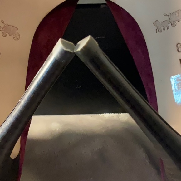 EUC Coach “Lena Lux” Peep Toe Suede Booties - Size 8 - Picture 7 of 14